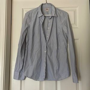 JCrew blue pinstripe button down